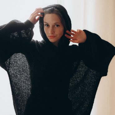 Black Mohair Cowl Neck Sweater: Women's Goth Jumper