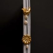 Flower And Bird Jewelry Earrings, Silver Earrings Covered With 24k Gold Plating Natural Pearls