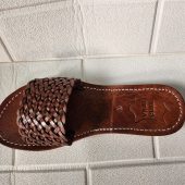 Moroccan Handmade Leather Sandals Women – Braided Slides, Strappy Summer Shoes, Open Toe Beach Sandals, Handcrafted Flat Leather Sandals