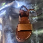 Handmade Moroccan Leather Sandals For Women – Fall Brown Leather Shoes Gift