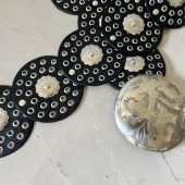 Handmade Moroccan Leather Belt – Vintage Silver Buckle Gothic Boho Gift